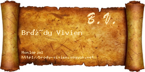 Bródy Vivien névjegykártya